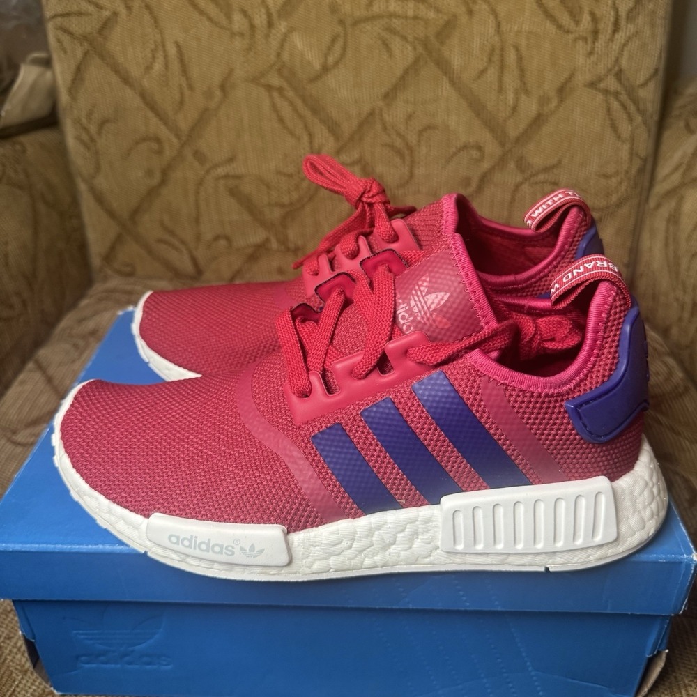 Adidas‎ Kids Sneakers GS Size 7 NMD_R1 J Raspberry Blue Unity Pink Shoes S80205